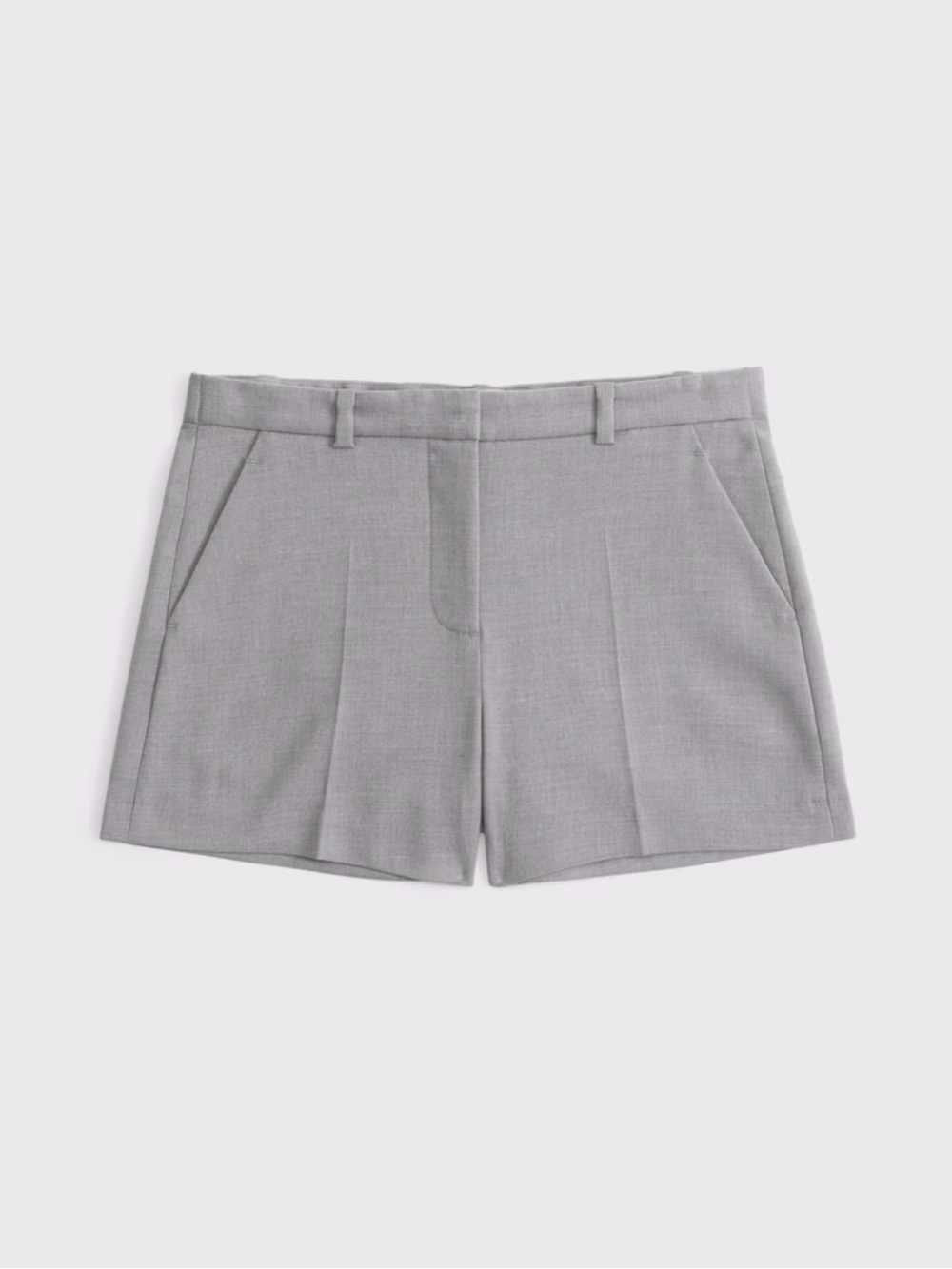 Abercrombie & Fitch Light Gray Tailored Pleated Shorts